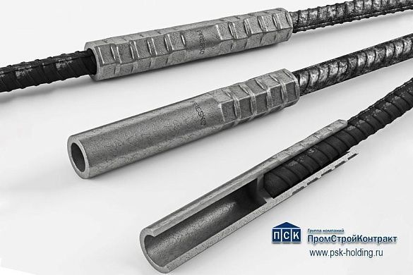 Переходная обжимная муфта PRESKO для соединения арматуры Ø 25/22 мм